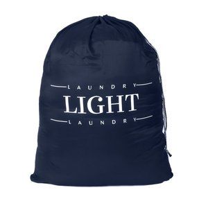 Oussum Navy Blue Polyester Drawstring Laundry Bags
